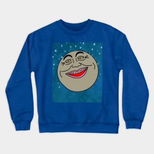 Luminous Moon Half Moon Face Crewneck Sweatshirt